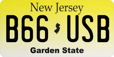 NJ license plate B66USB
