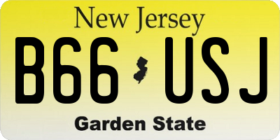 NJ license plate B66USJ