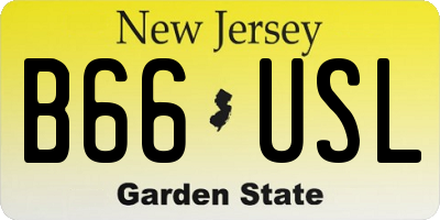 NJ license plate B66USL