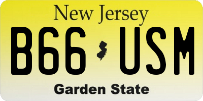 NJ license plate B66USM