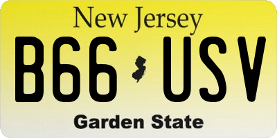 NJ license plate B66USV