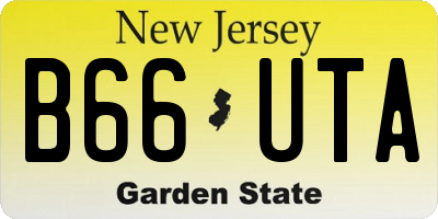 NJ license plate B66UTA