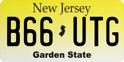 NJ license plate B66UTG