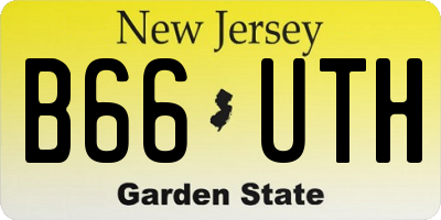 NJ license plate B66UTH