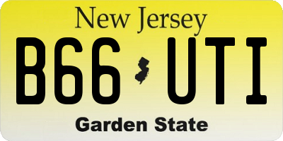NJ license plate B66UTI