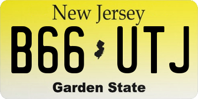 NJ license plate B66UTJ