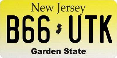 NJ license plate B66UTK