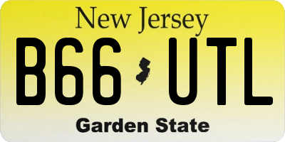 NJ license plate B66UTL
