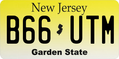 NJ license plate B66UTM