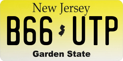 NJ license plate B66UTP