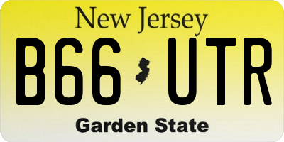 NJ license plate B66UTR