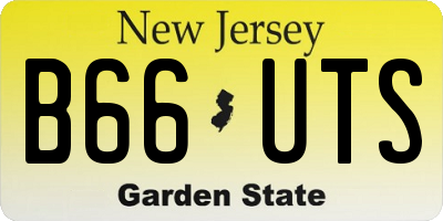 NJ license plate B66UTS