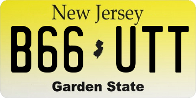 NJ license plate B66UTT