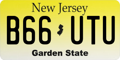 NJ license plate B66UTU