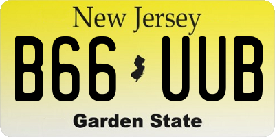 NJ license plate B66UUB