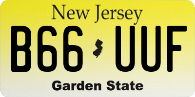 NJ license plate B66UUF