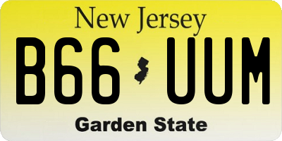NJ license plate B66UUM