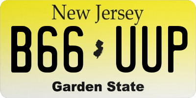 NJ license plate B66UUP