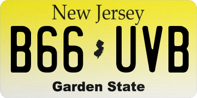 NJ license plate B66UVB