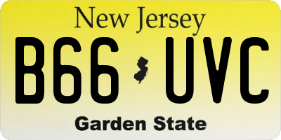 NJ license plate B66UVC