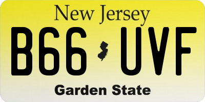 NJ license plate B66UVF