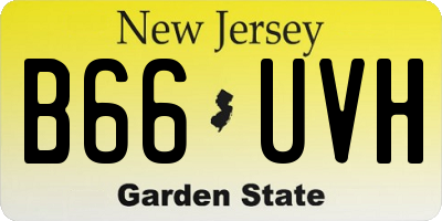 NJ license plate B66UVH