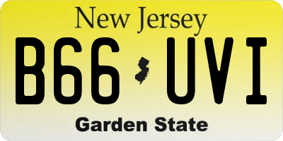NJ license plate B66UVI