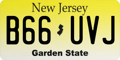 NJ license plate B66UVJ