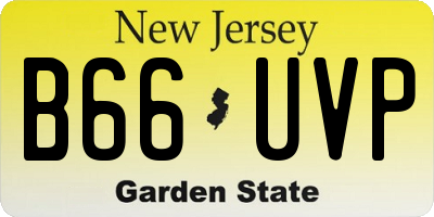 NJ license plate B66UVP