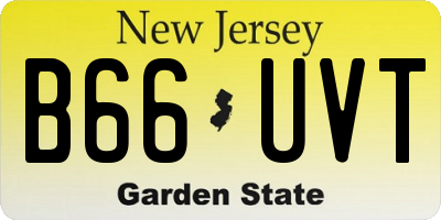 NJ license plate B66UVT