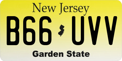 NJ license plate B66UVV