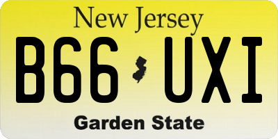 NJ license plate B66UXI