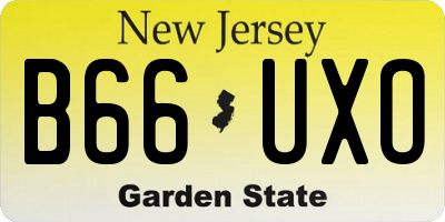 NJ license plate B66UXO