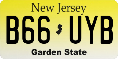 NJ license plate B66UYB