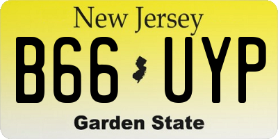 NJ license plate B66UYP