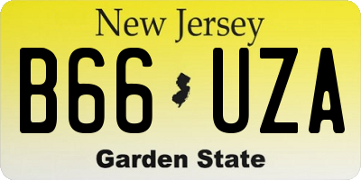 NJ license plate B66UZA