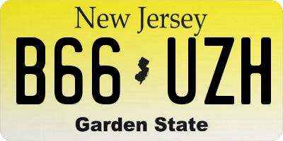 NJ license plate B66UZH