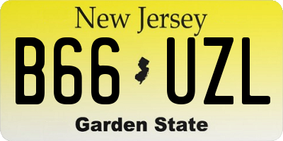 NJ license plate B66UZL