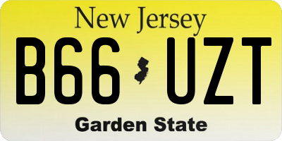 NJ license plate B66UZT