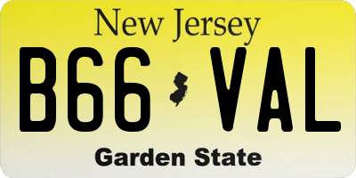 NJ license plate B66VAL