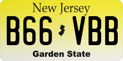 NJ license plate B66VBB