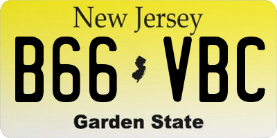 NJ license plate B66VBC