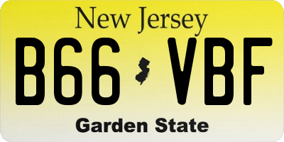NJ license plate B66VBF