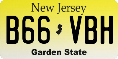 NJ license plate B66VBH