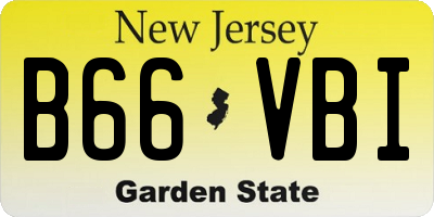 NJ license plate B66VBI