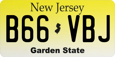 NJ license plate B66VBJ