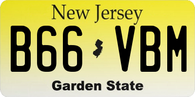 NJ license plate B66VBM