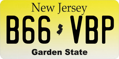 NJ license plate B66VBP
