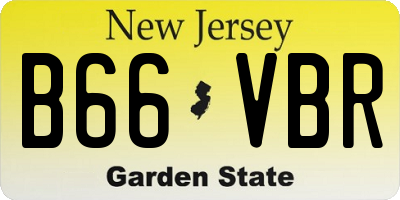 NJ license plate B66VBR