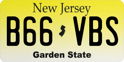 NJ license plate B66VBS